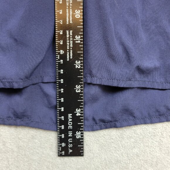 Old Navy Dress Womens Medium Blue Long Sleeve Smocked Chambray New - Picture 7 of 16